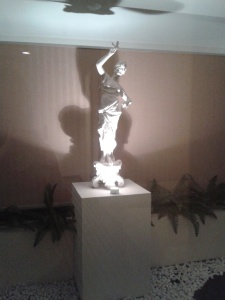 This was the statue outside our window.. pretty :) 